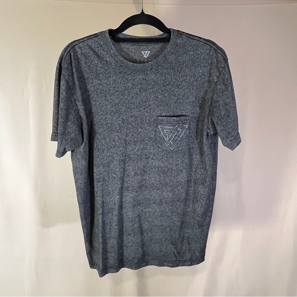 Gray Short Sleeve Tee Relaxed Fit Crew Neck